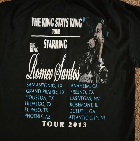 Romeo Santos The King Stays King Tour 2013 Concert Tshirt Sz. Medium - Picture 6 of 6